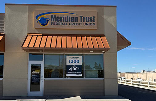 Meridian Trust Federal Credit Union Casper branch building.