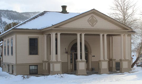 old bank architecture located in Yellowstone, Wyoming, Meridian Trust Federal Credit Union